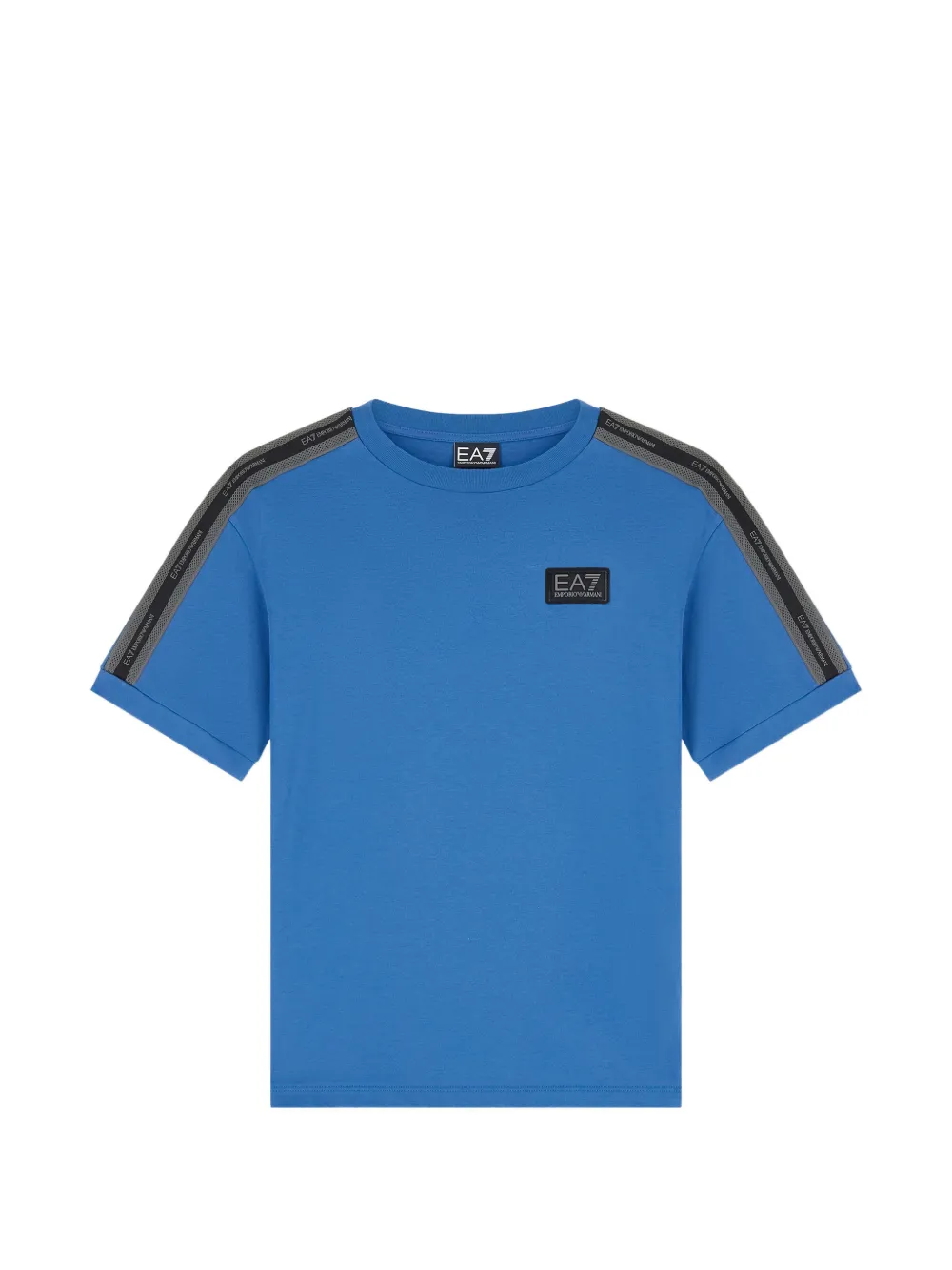 Emporio Armani Kids EA7 logo-patch tape-detail T-shirt - Blu