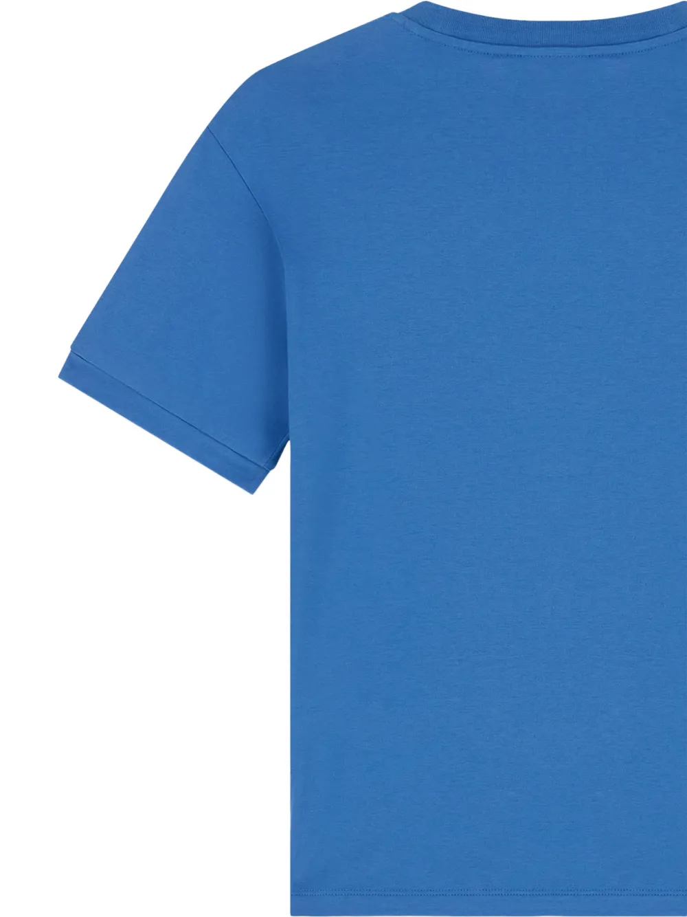 Emporio Armani Kids EA7 T-shirt met logo-patch en band-detail Blauw