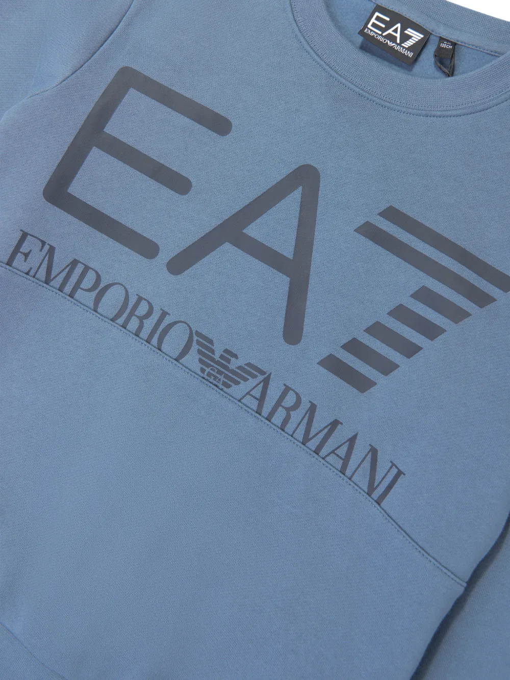 Emporio Armani Kids EA7 logo-print sweatshirt Blauw