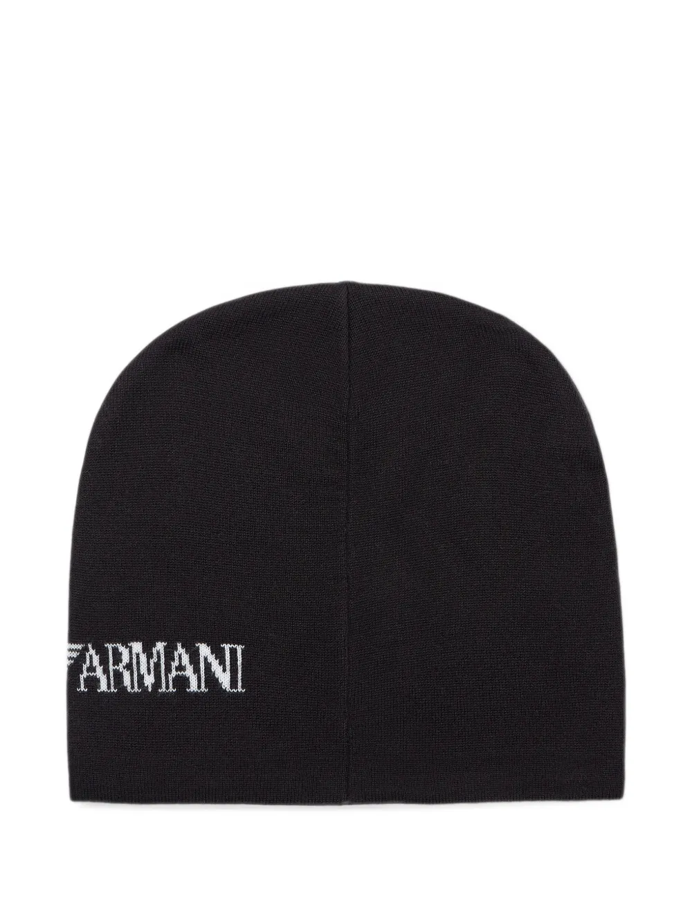 Ea7 Emporio Armani knitted beanie hat Zwart