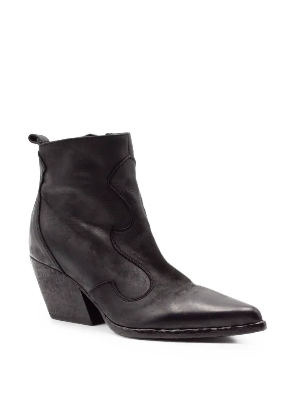 Elena Iachi Western-style leather boots Zwart