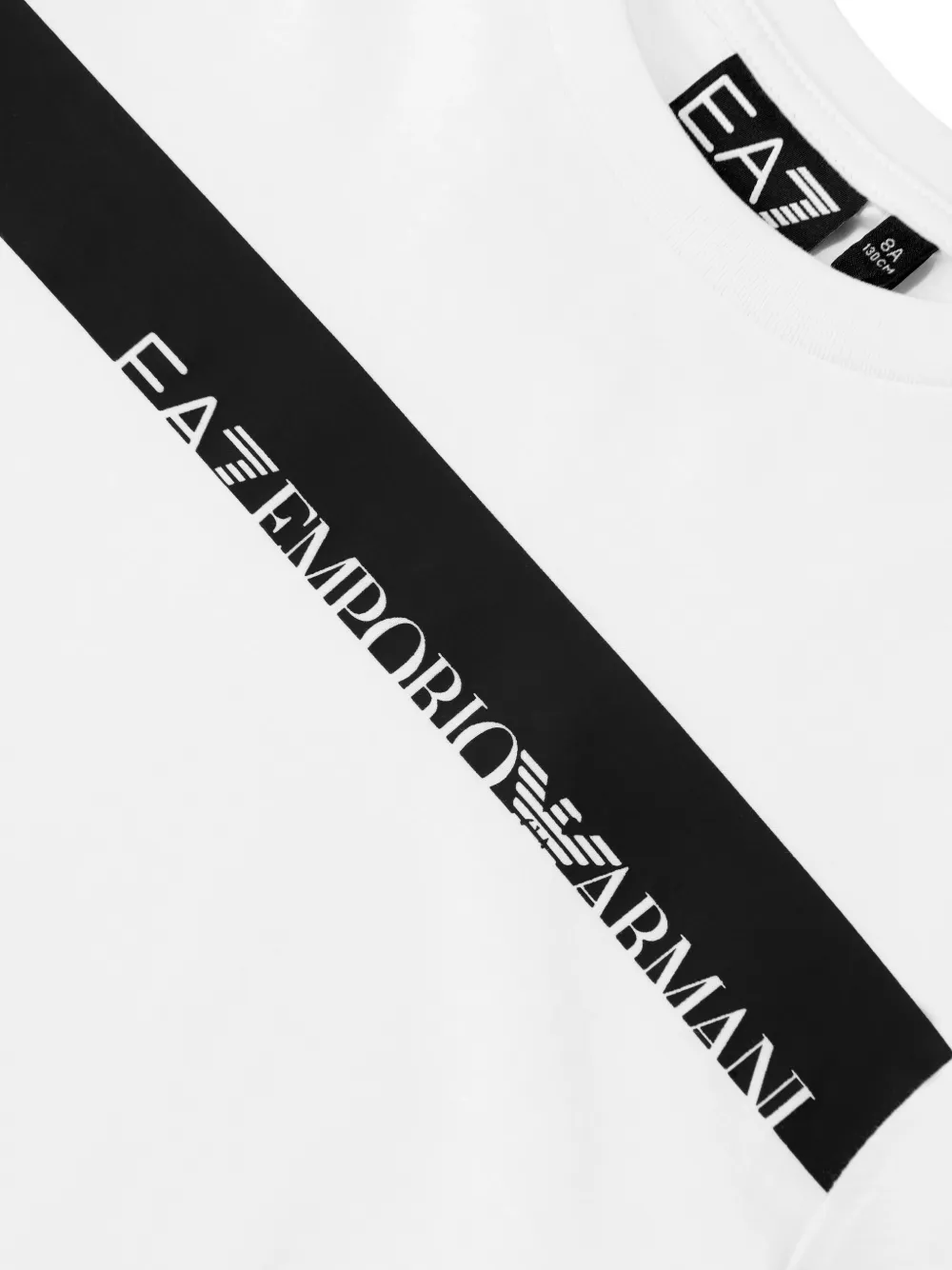Emporio Armani Kids EA7 T-shirt met logoprint Wit