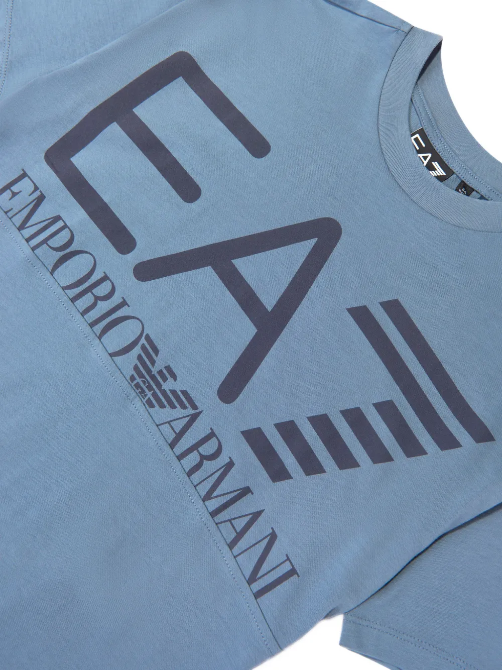 Emporio Armani Kids EA7 T-shirt met logoprint Blauw