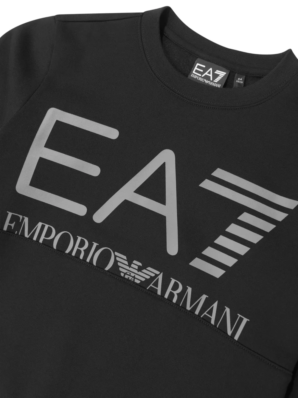Emporio Armani Kids EA7 logo-print sweatshirt Zwart