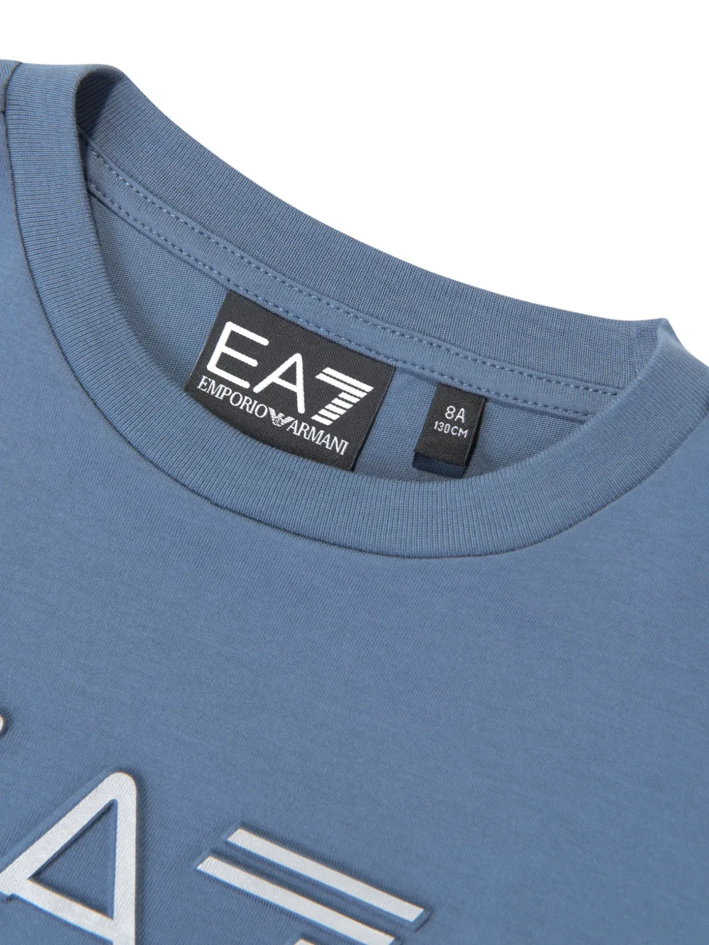 Emporio Armani Kids EA7 logo-print T-shirt Blauw