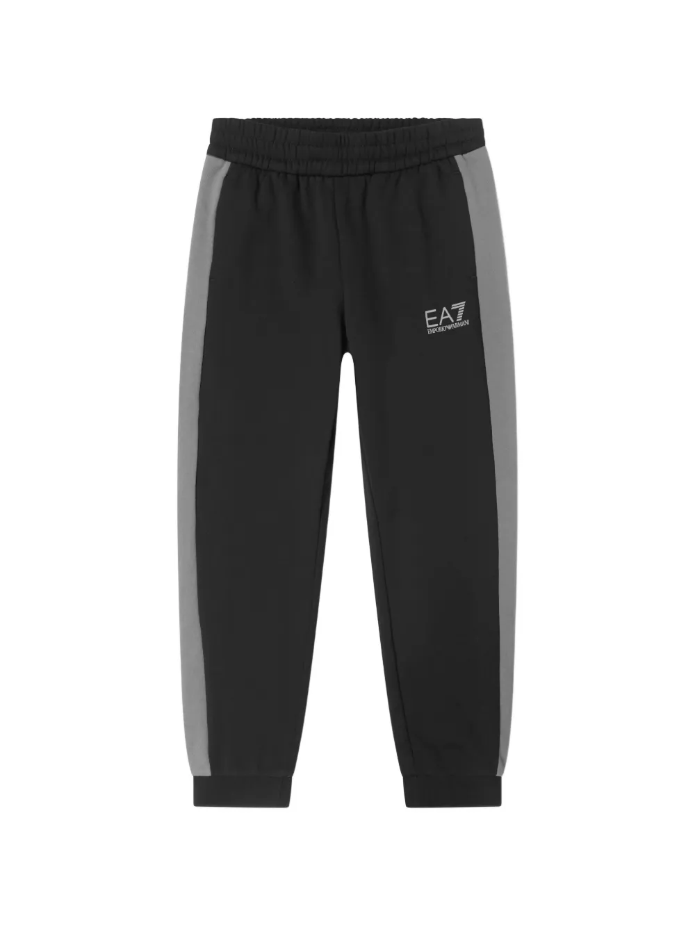 Emporio Armani Kids EA7 logo-print side-stripe track pants - Nero