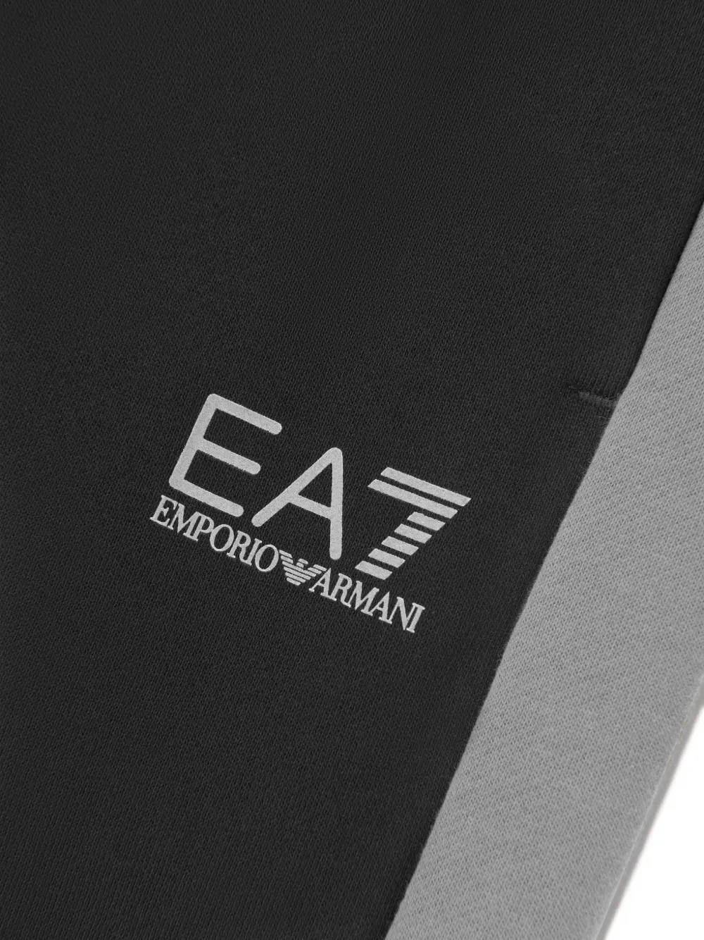 Emporio Armani Kids EA7 logo-print side-stripe track pants Zwart