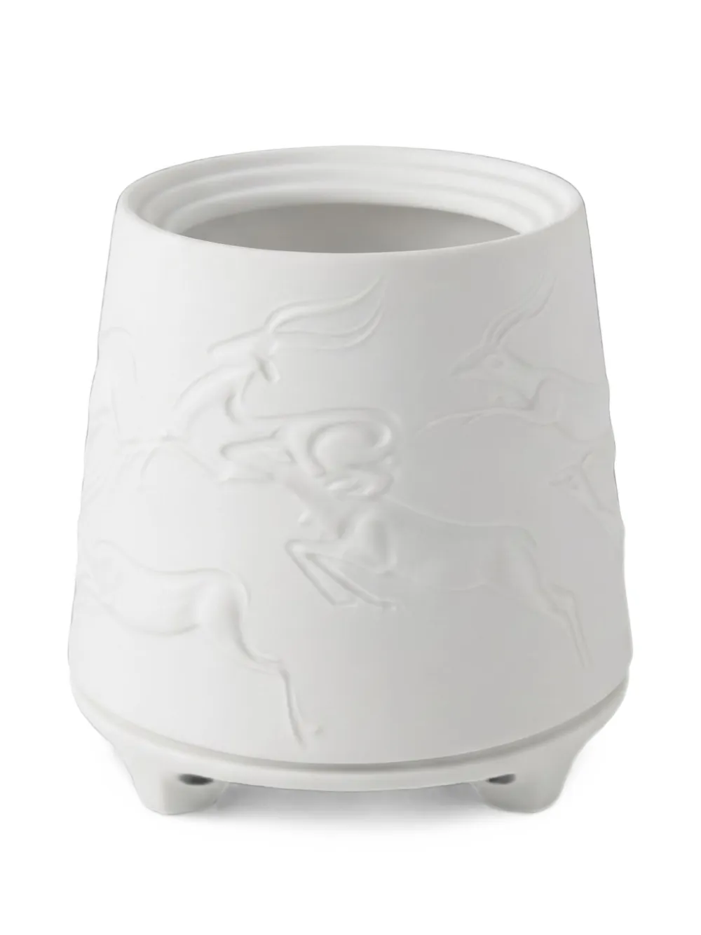 Haviland Embossed Reindeer Tea Light Holder In White