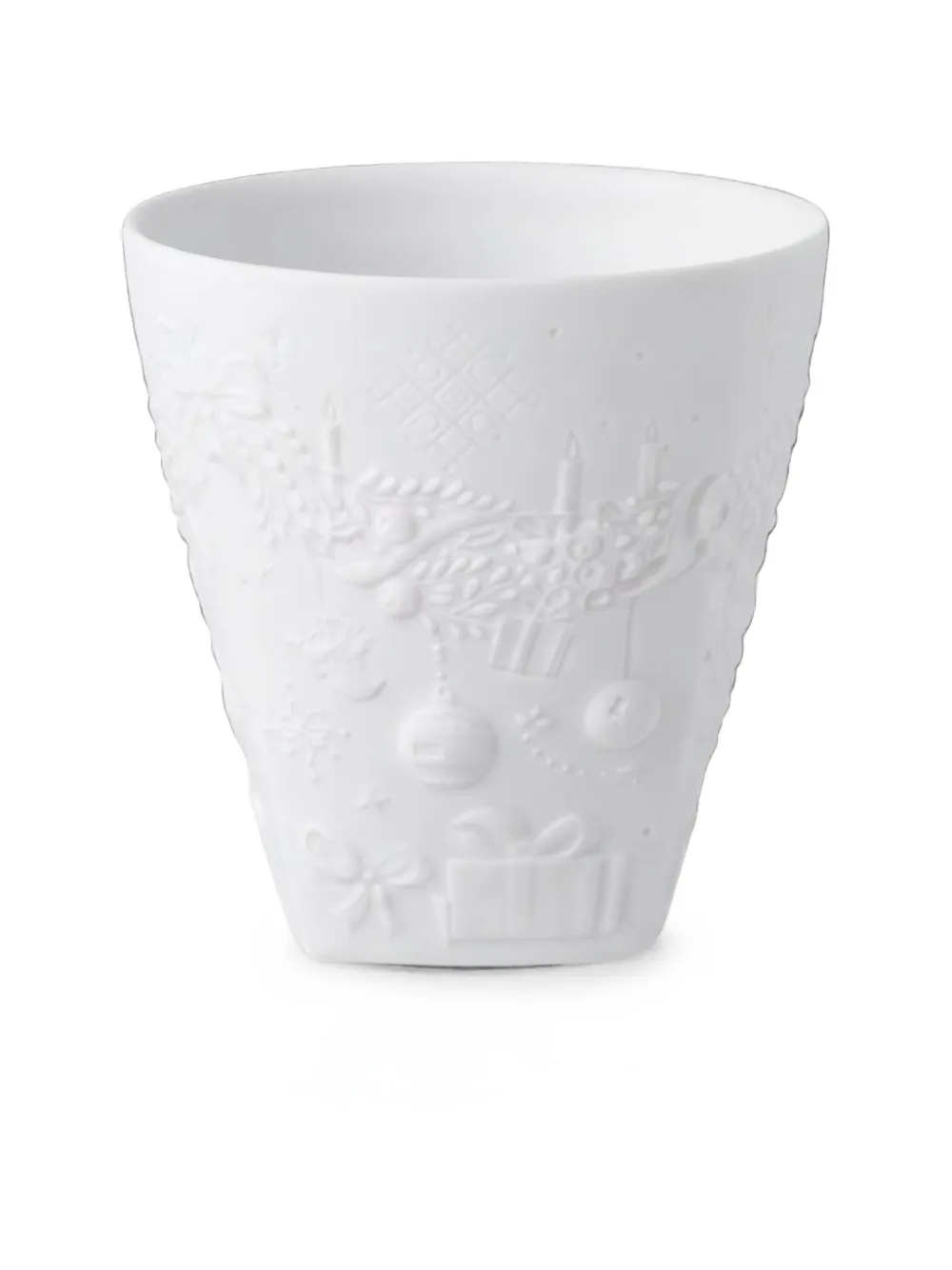 Haviland Xmas relief-detail tea light holder | White | Image 1