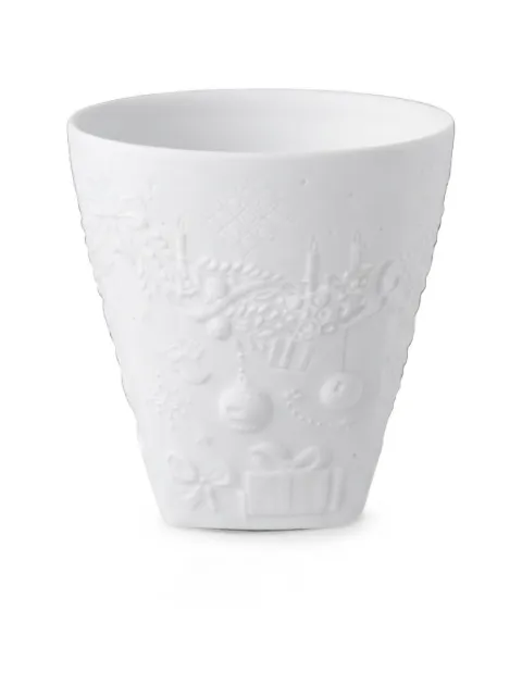 Haviland Xmas relief-detail tea light holder