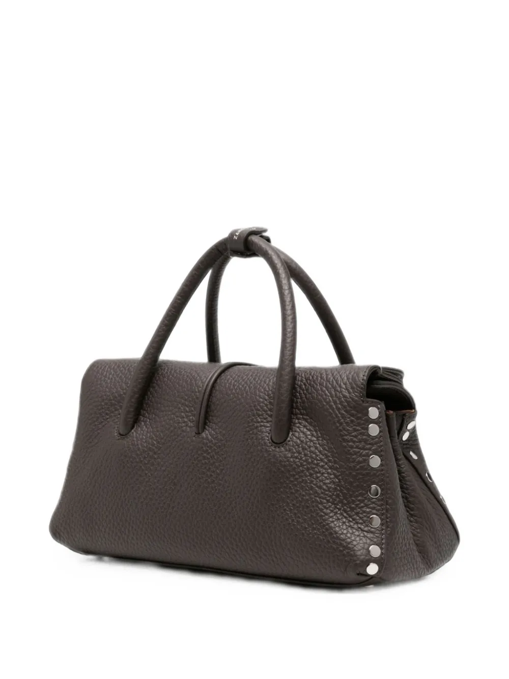 Zanellato small Dotta Centauro studded leather tote bag Bruin