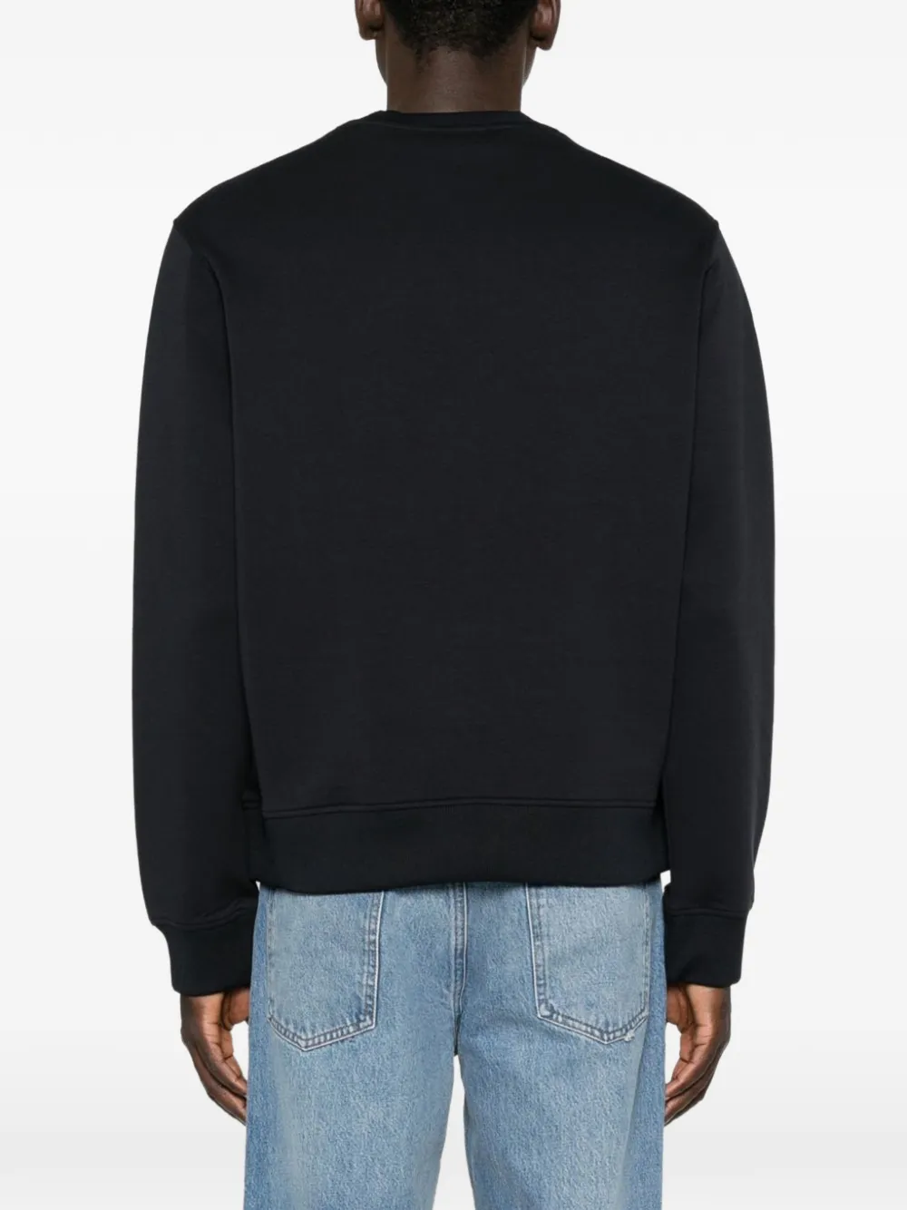 Emporio Armani Dubbele jersey sweater met logo Blauw
