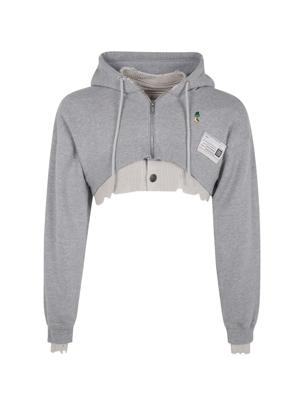 Maison MIHARA YASUHIRO cropped layered hoodie