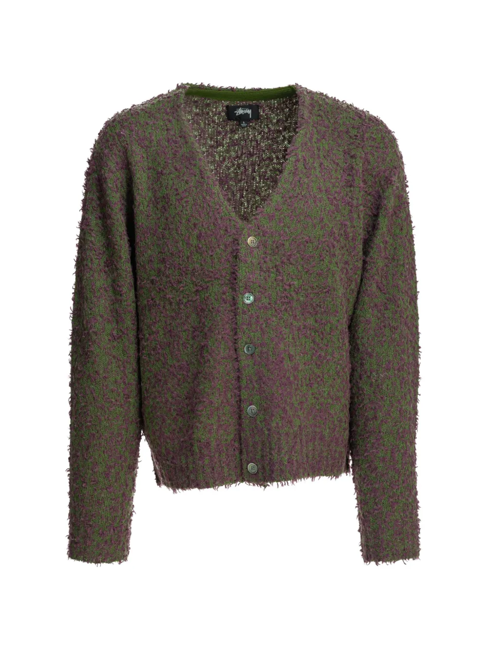 Stüssy bouclé-knit cardigan
