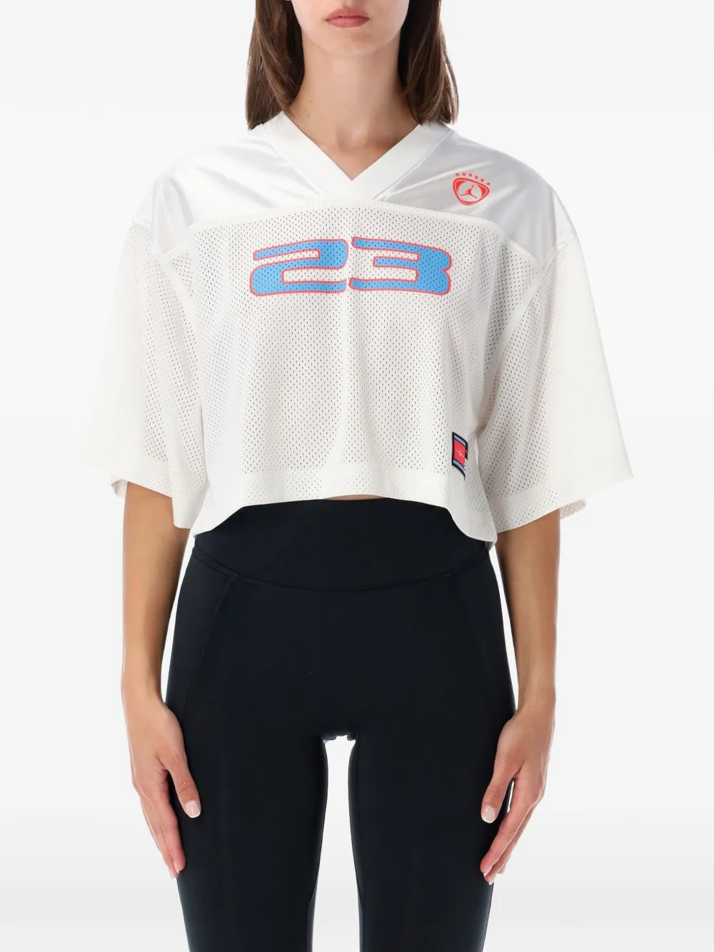 Nike JORDAN BROOKLYN CROPPED MESH JERSEY TOP