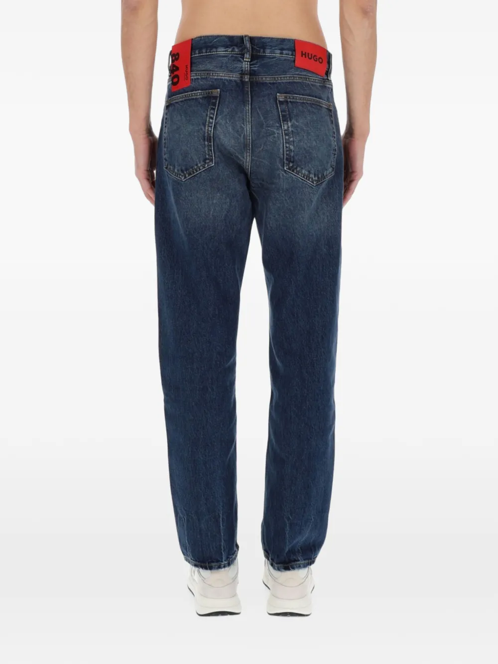 HUGO Katoenen denim jeans Blauw