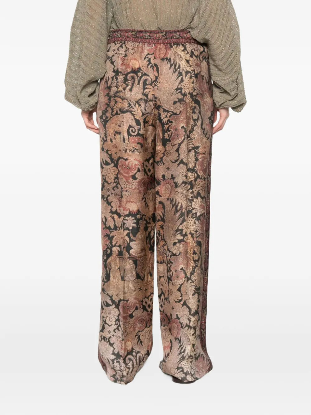 Pierre-Louis Mascia printed silk trousers Bruin