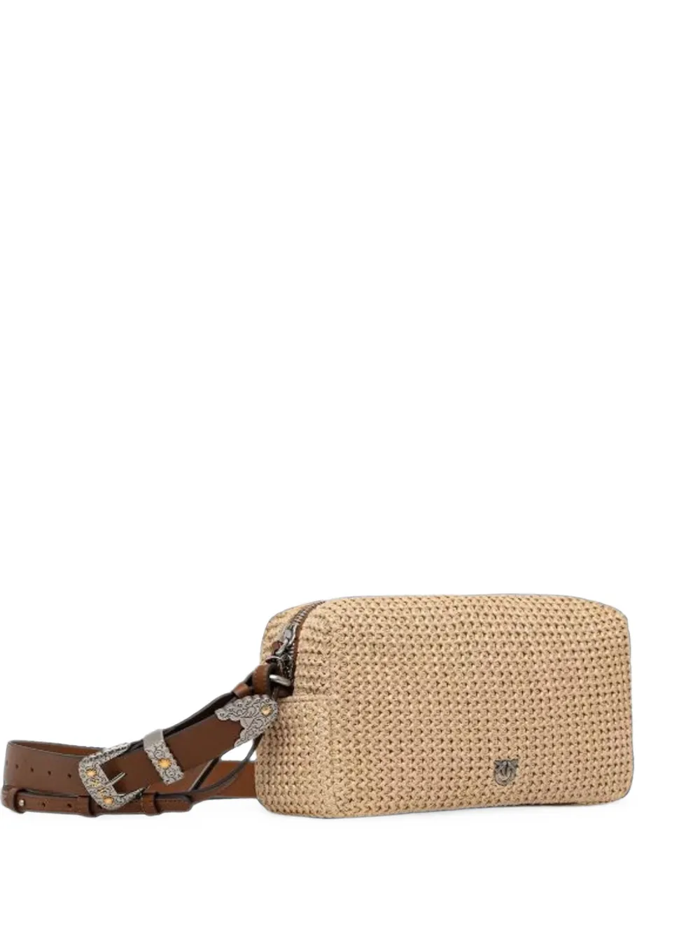 PINKO woven buckle-detail shoulder bag - Toni neutri