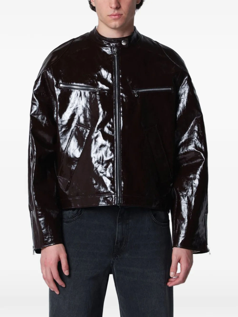 Séfr Ristretto Racer coated linen jacket