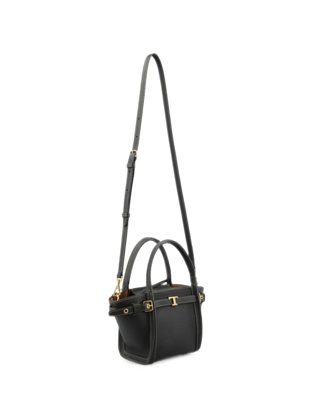 Tod's T Timeless shopper van bewerkt leer Zwart