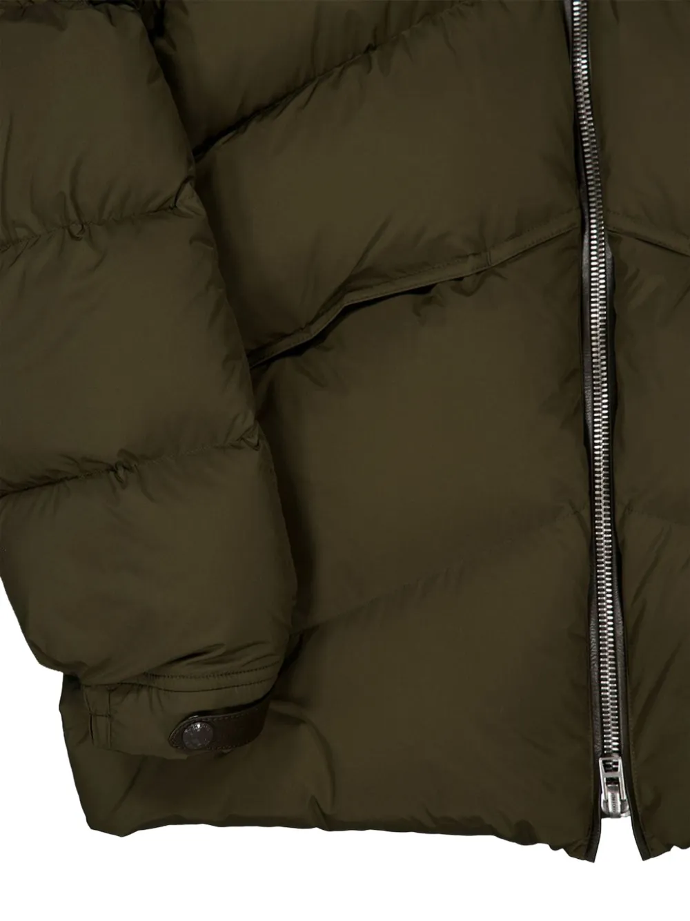 TOM FORD Donsjack met chevron streep Groen