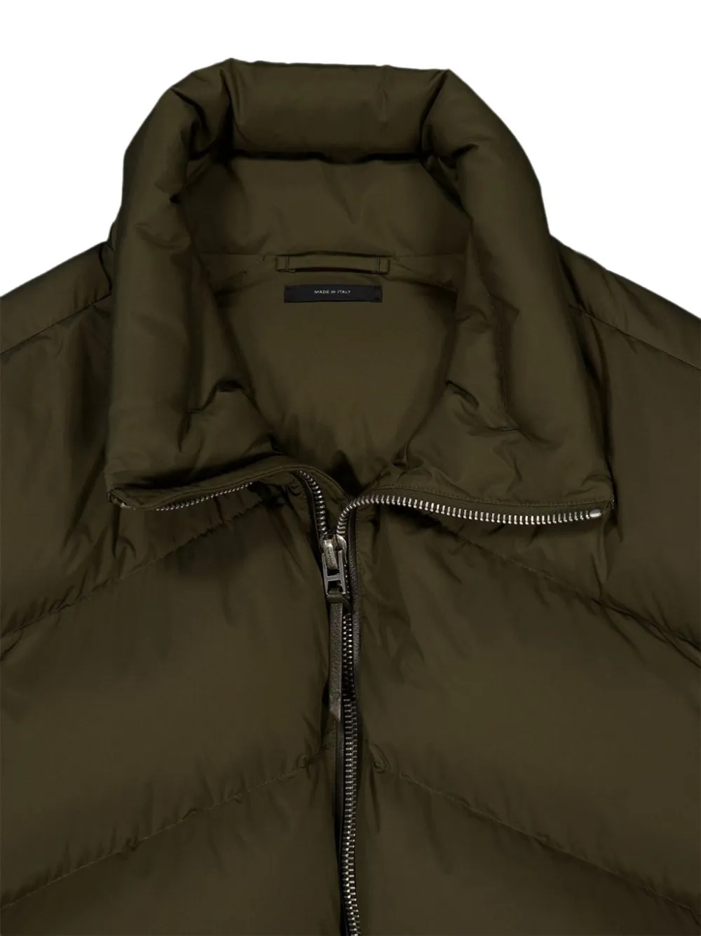 TOM FORD Donsjack met chevron streep Groen