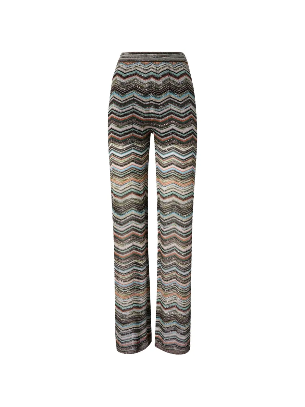 Missoni Chevron palazzo trousers with sequins - Tons neutres