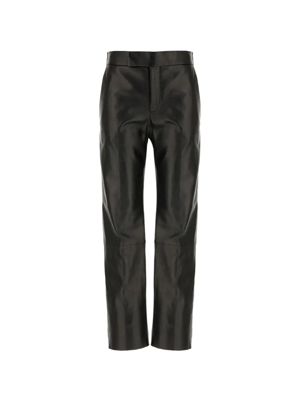 Alberta Ferretti straight-leg leather trousers - Nero