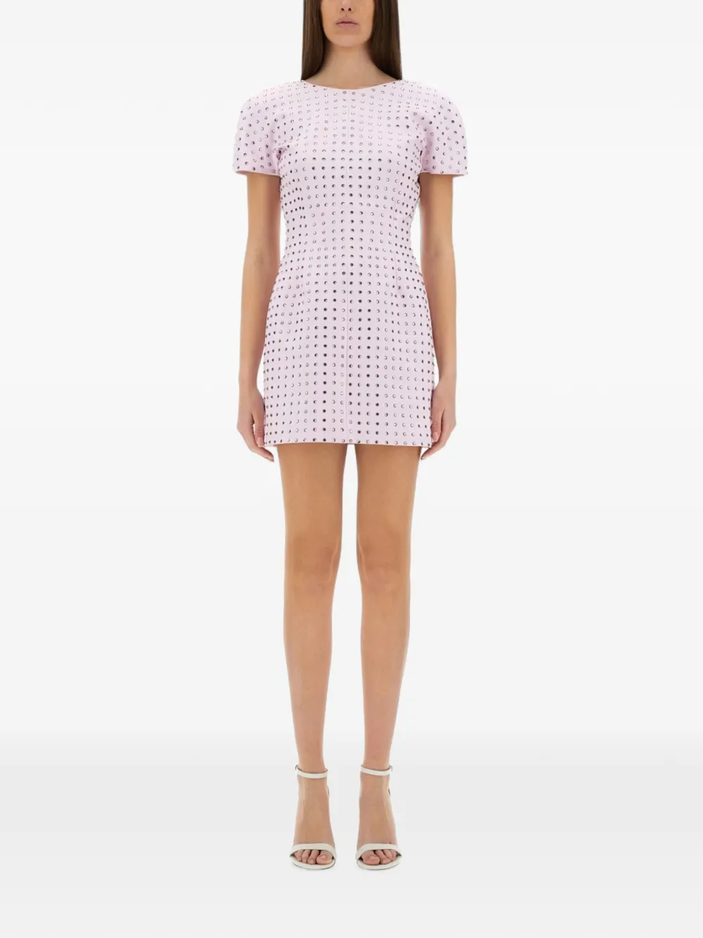 Sportmax rhinestone-embellished mini dress - Rosa