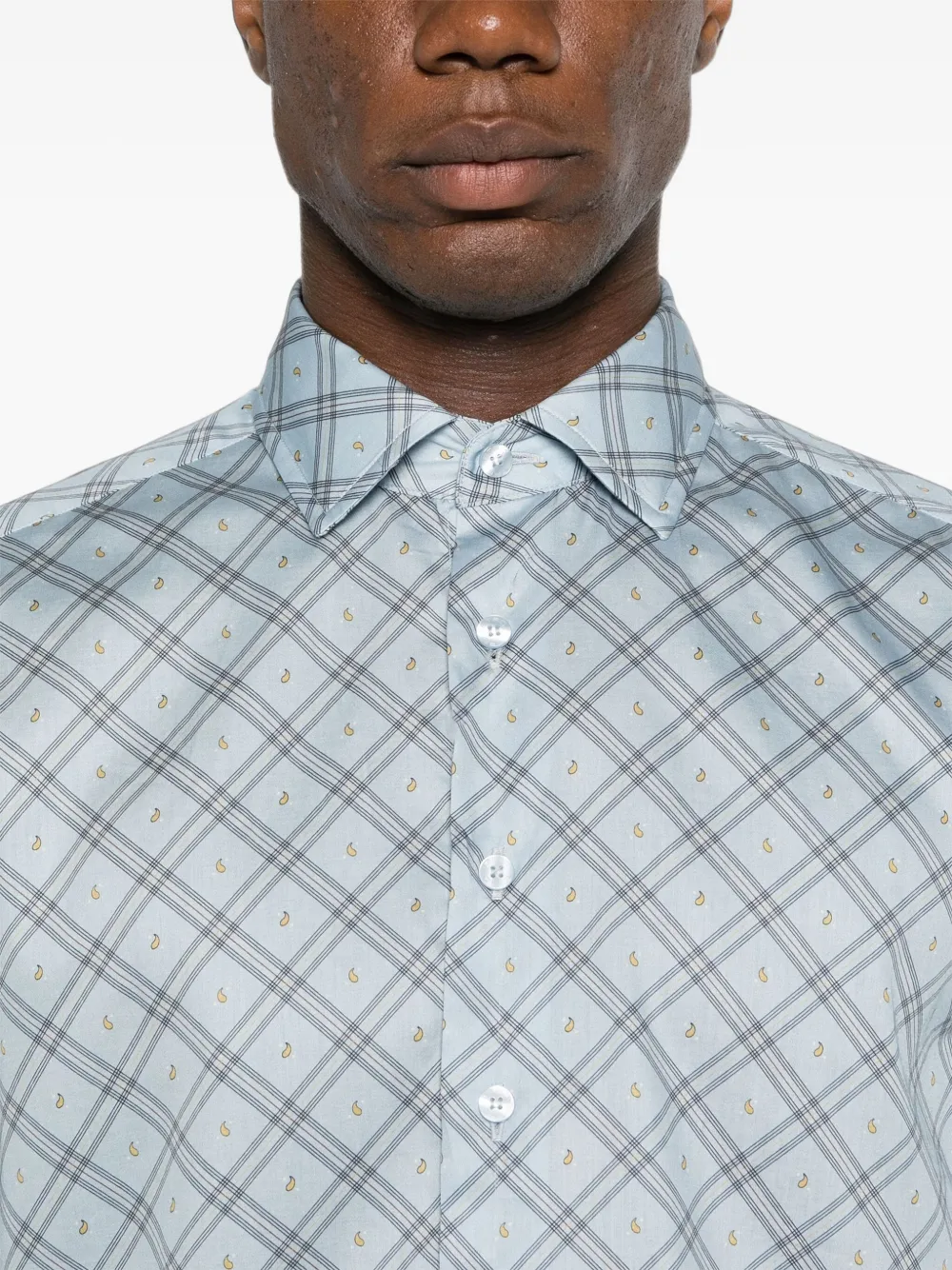 ETRO Roma overhemd met paisley-print Blauw