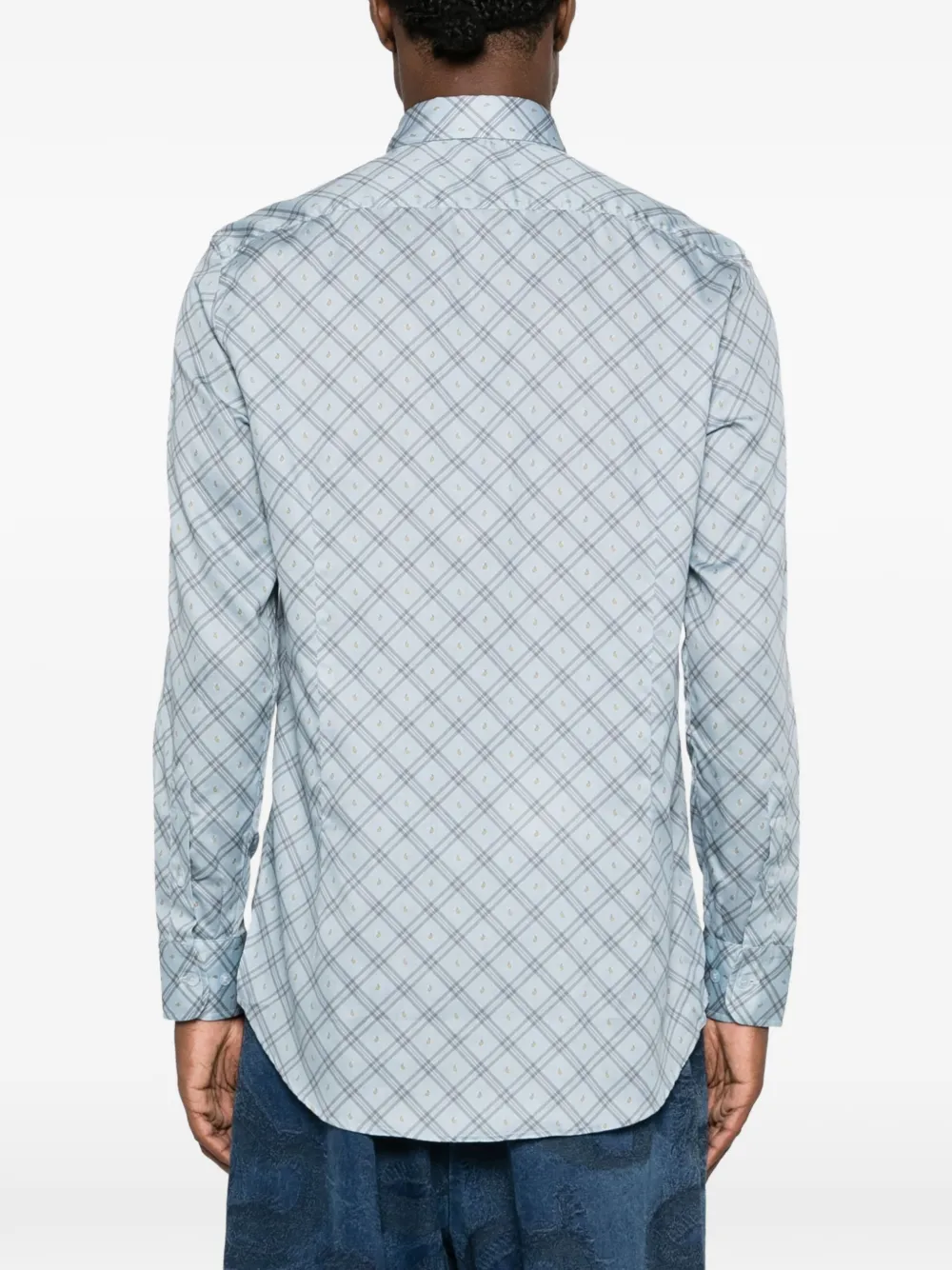 ETRO Roma overhemd met paisley-print Blauw
