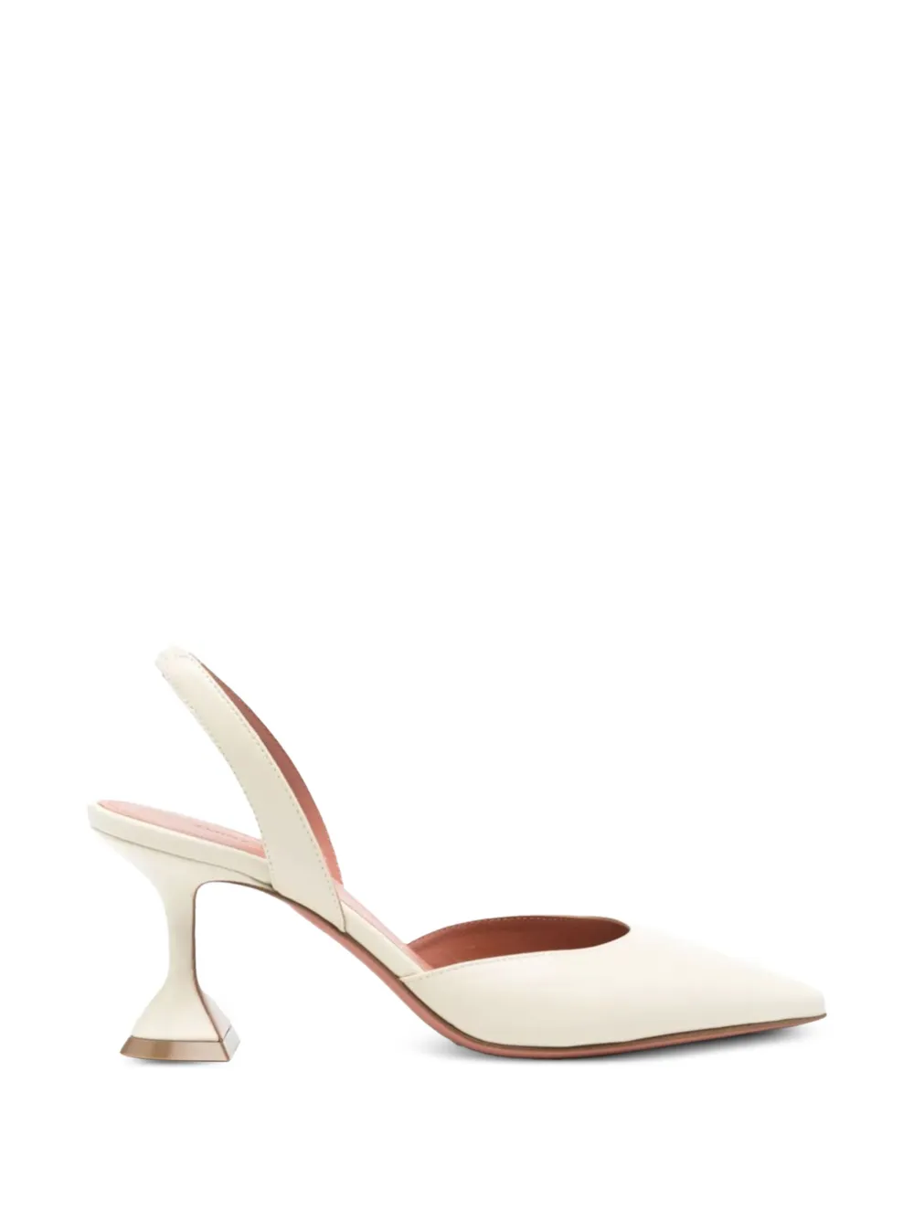 Amina Muaddi Holly slingback pumps in White