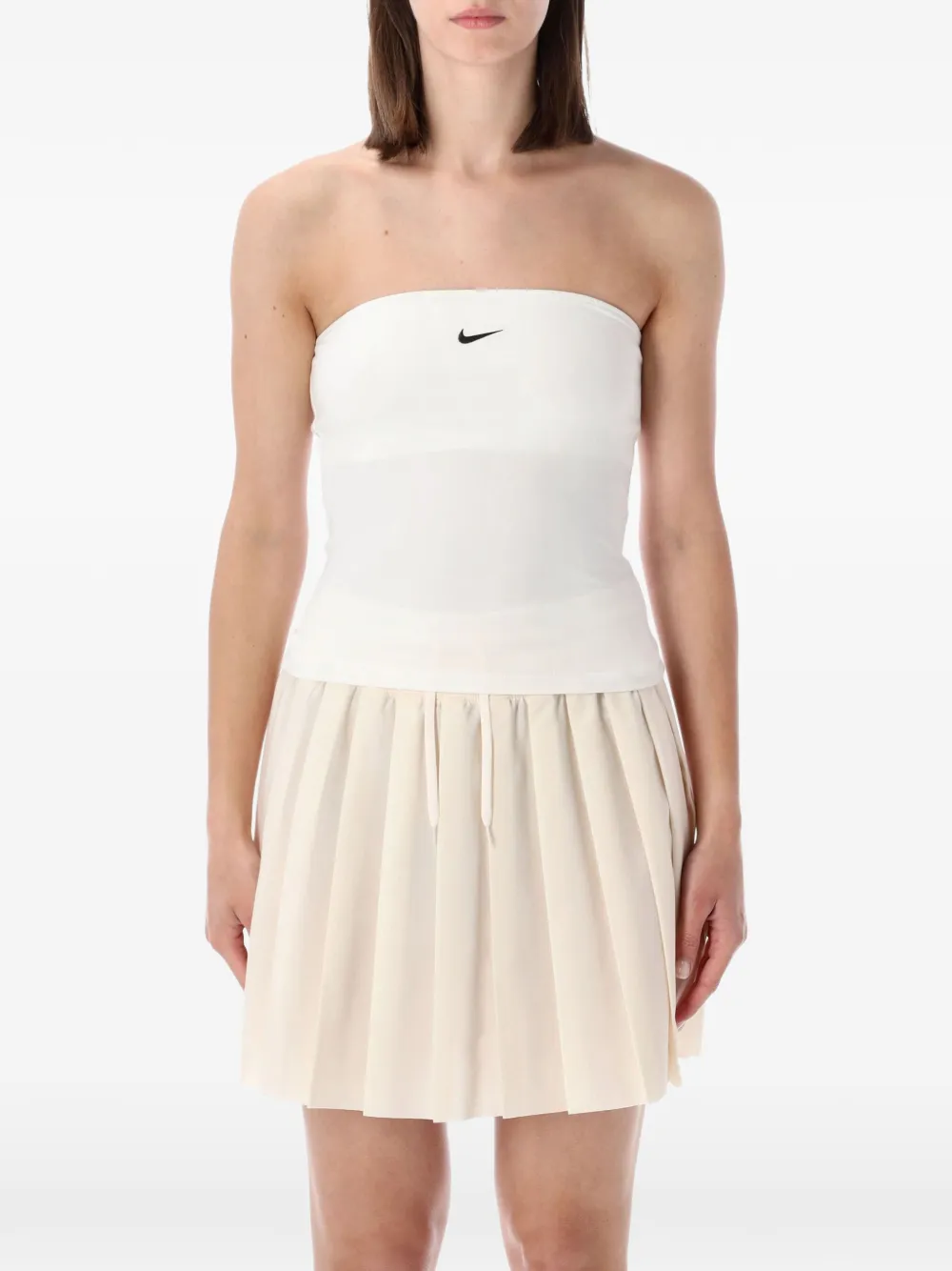 Nike haut crop à logo brodé - Blanc Nike haut crop à logo brodé - Blanc