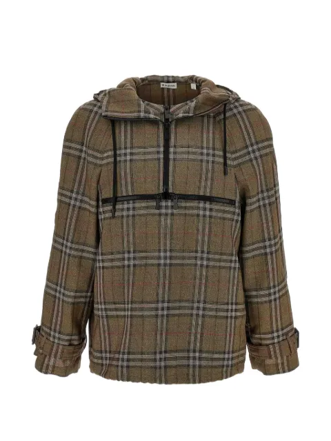Burberry check-print hooded shirt