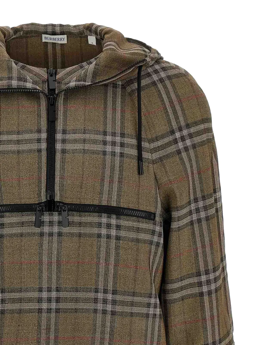 Burberry check-print hooded shirt Bruin