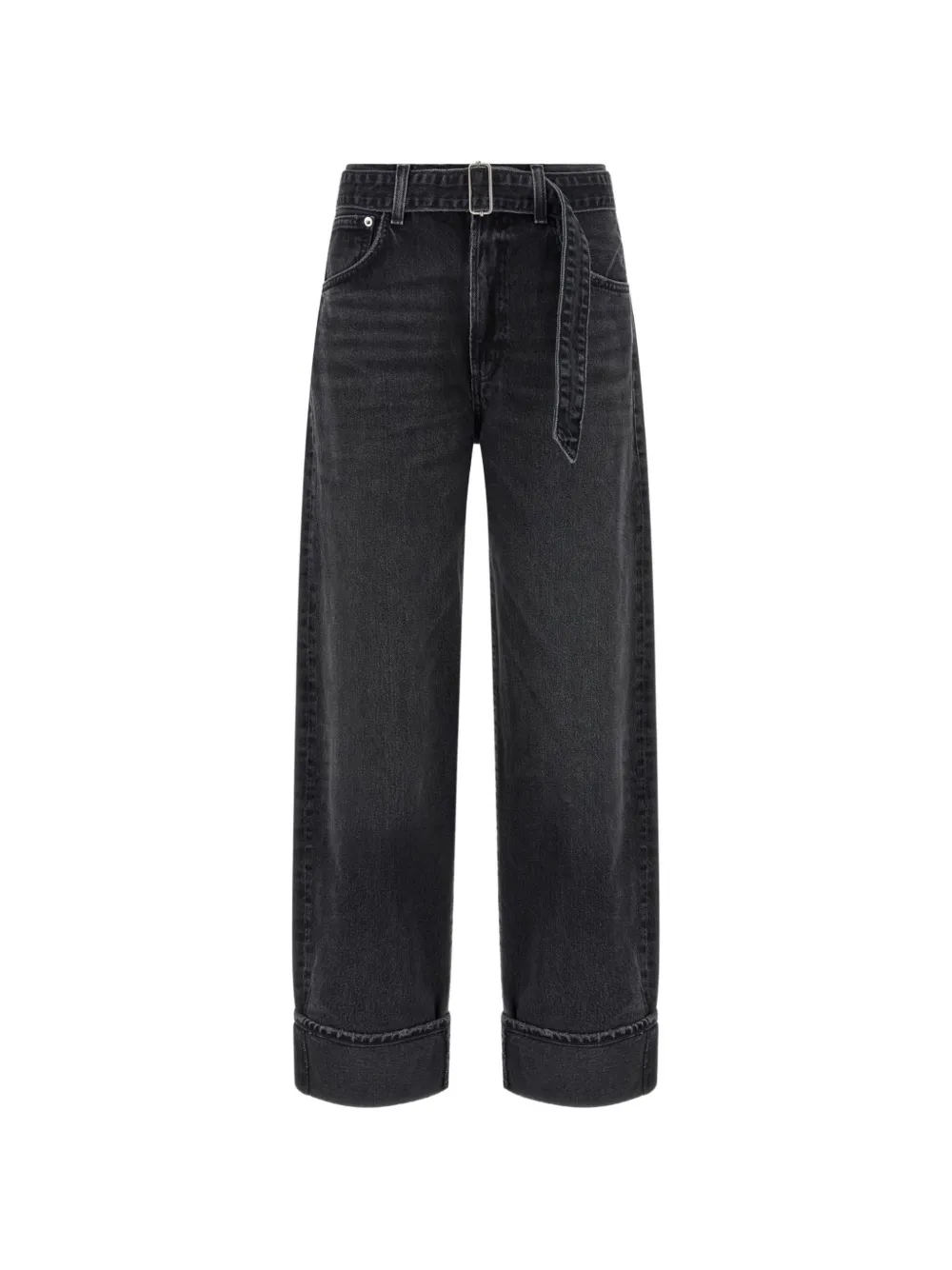 AGOLDE belted turn-up jeans