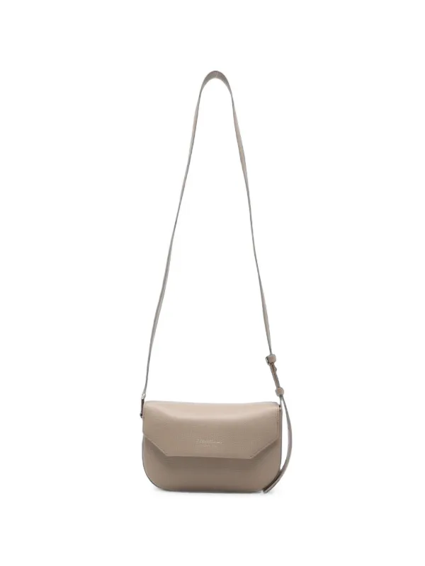 Emporio Armani Mini 1981 Grained Leather Shoulder Bag in Neutrals