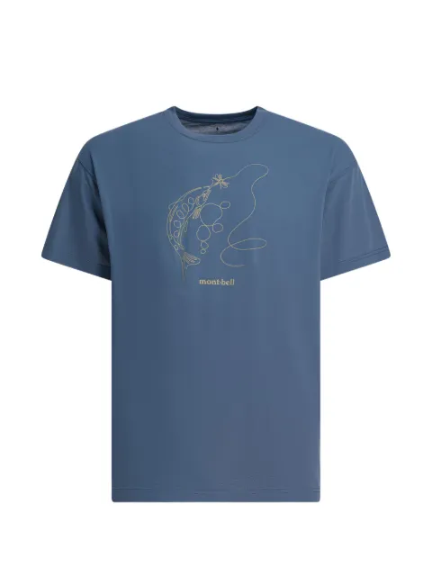 Montbell playera Wickron con estampado gráfico