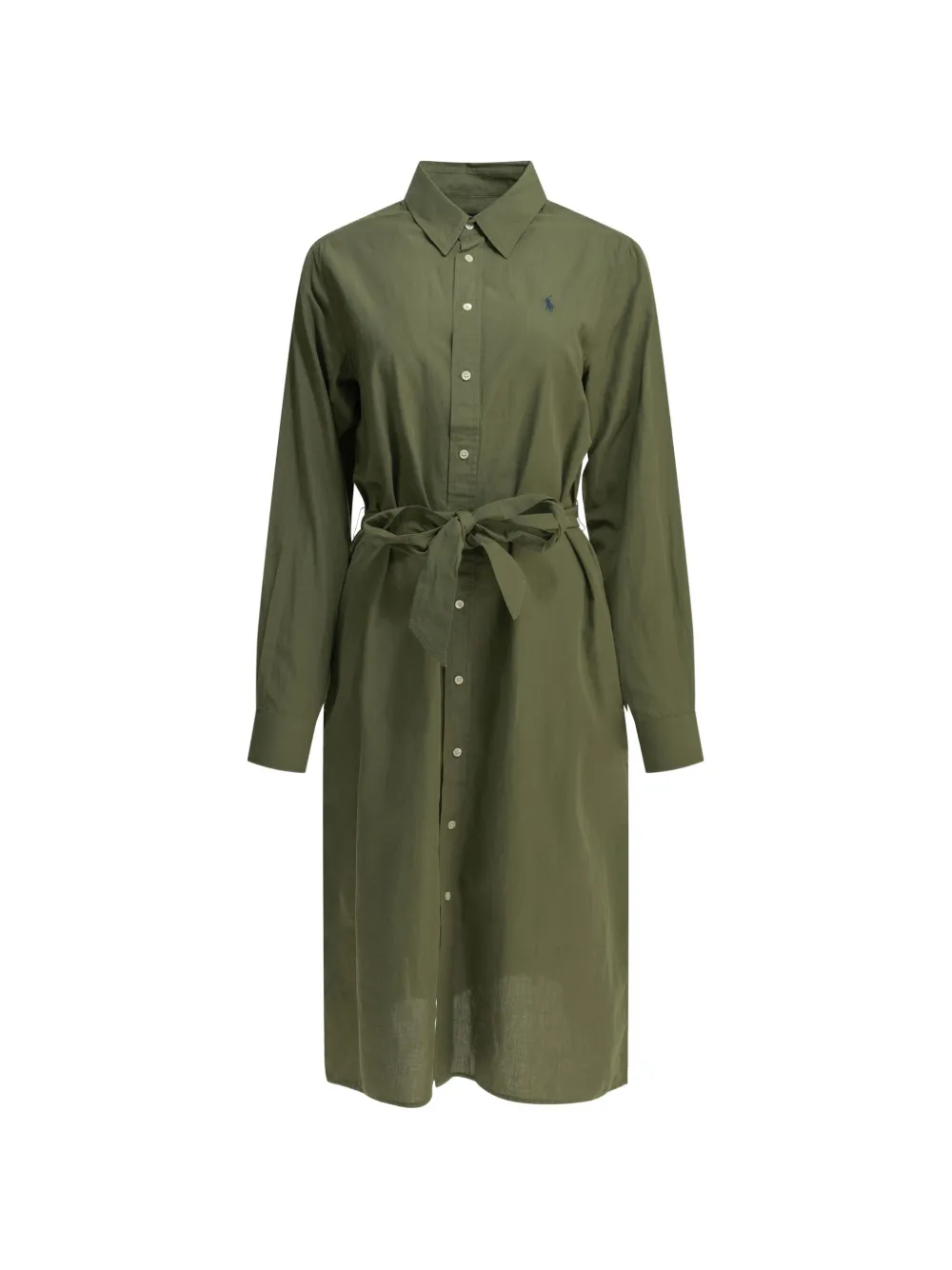 Polo Ralph Lauren chemisier midi dress with logo - Verde