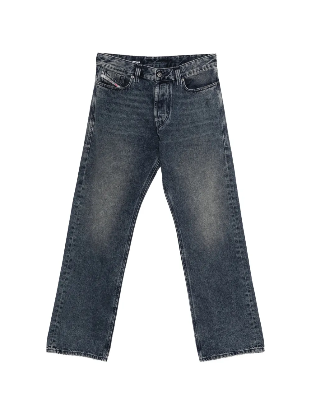 Diesel acid-wash straight-leg jeans - Blu