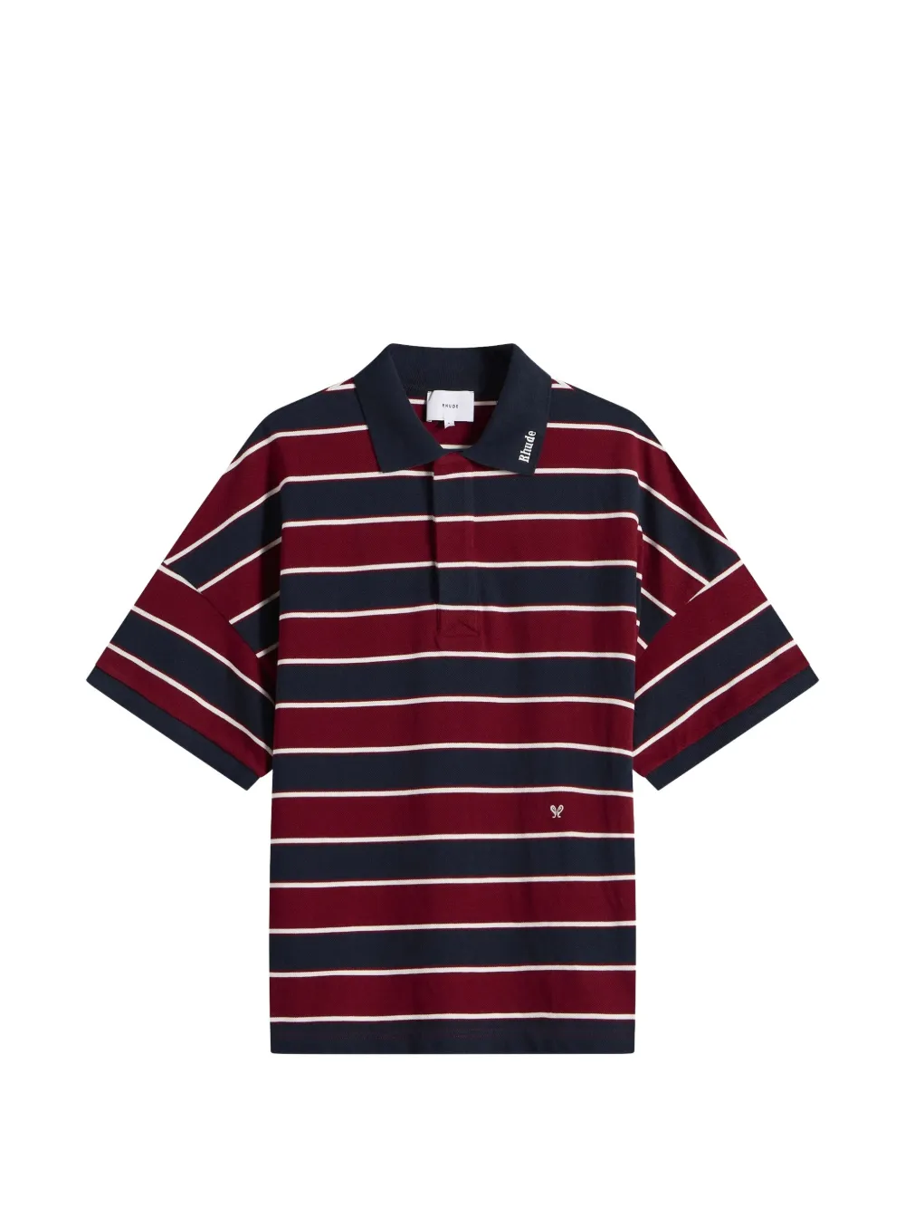 RHUDE Fontaine striped polo shirt - Rosso