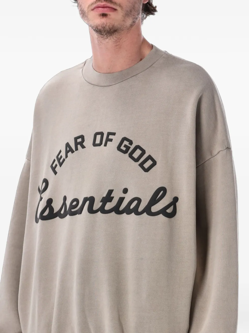 FEAR OF GOD ESSENTIALS Sweater met logoprint Grijs