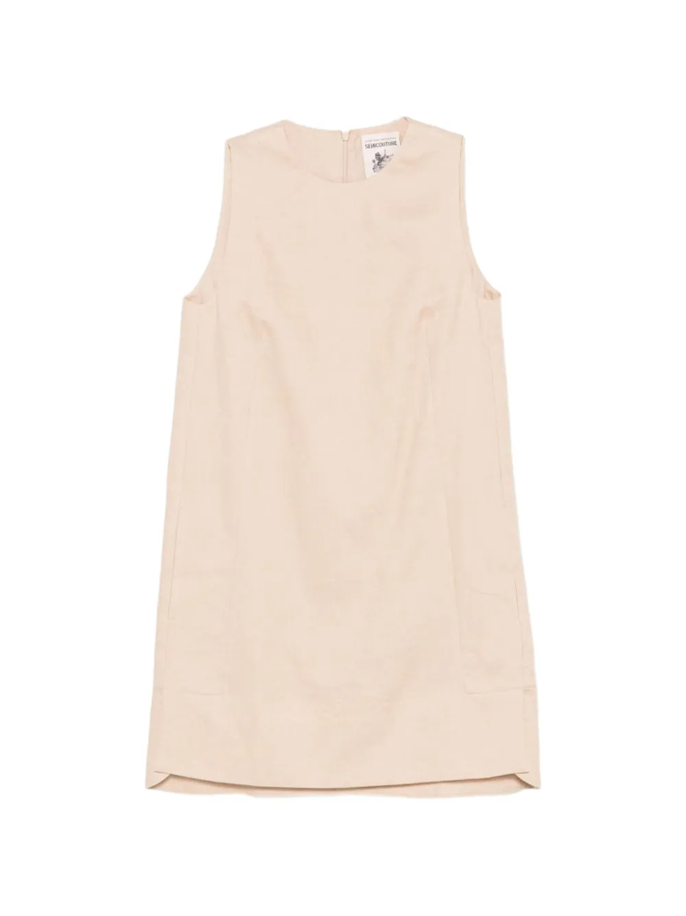 Semicouture robe courte à design sans manches Sheena - Tons neutres