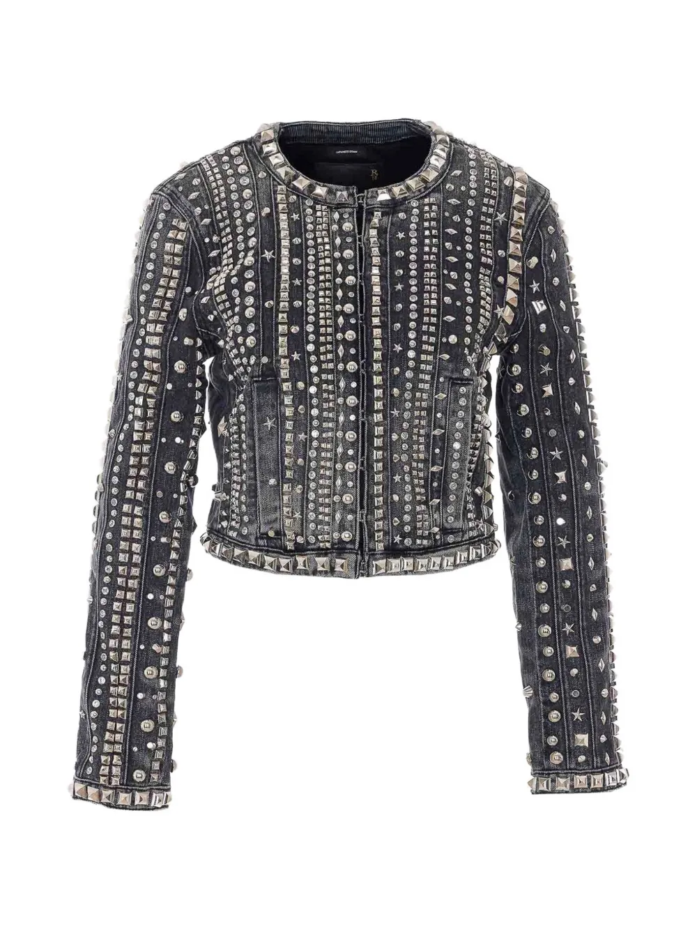 R13 studded hook-fastening denim jacket - Nero
