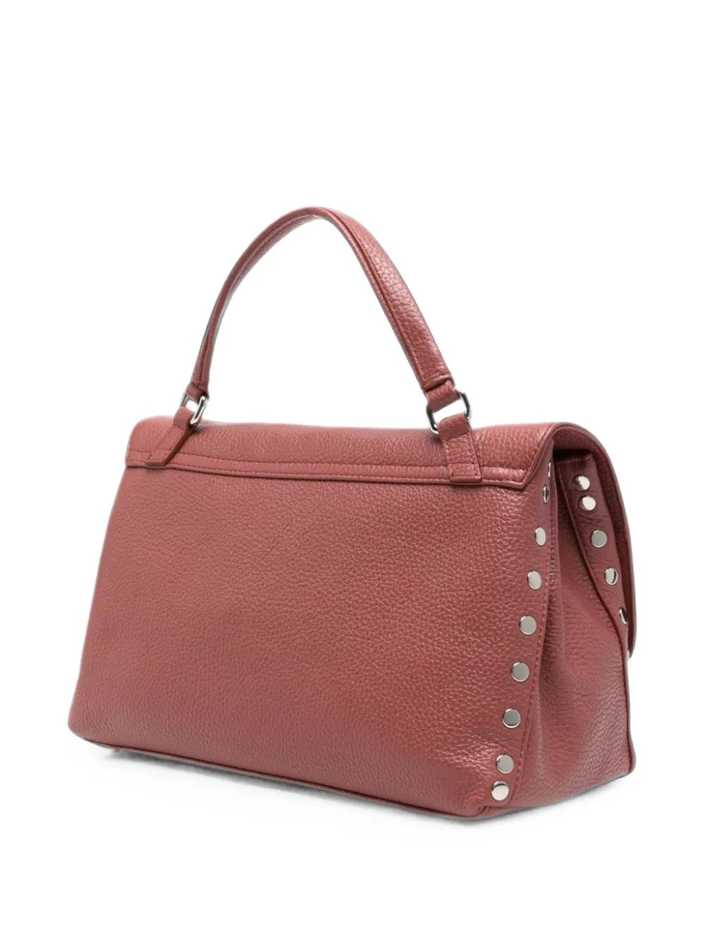 Zanellato Postina Daily leren shopper met studs Rood