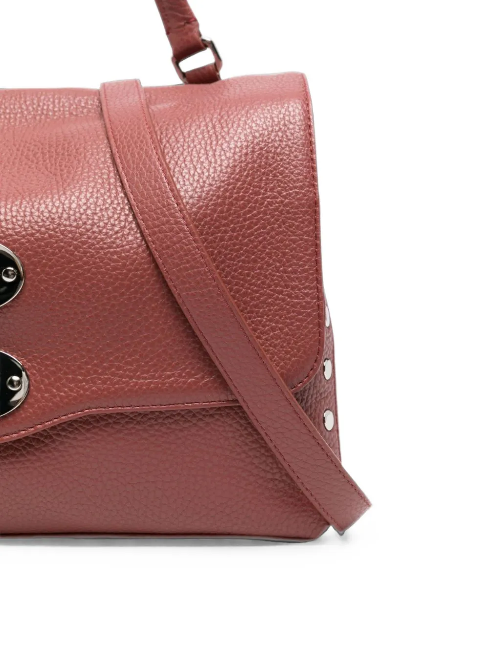 Zanellato Postina Daily leren shopper met studs Rood