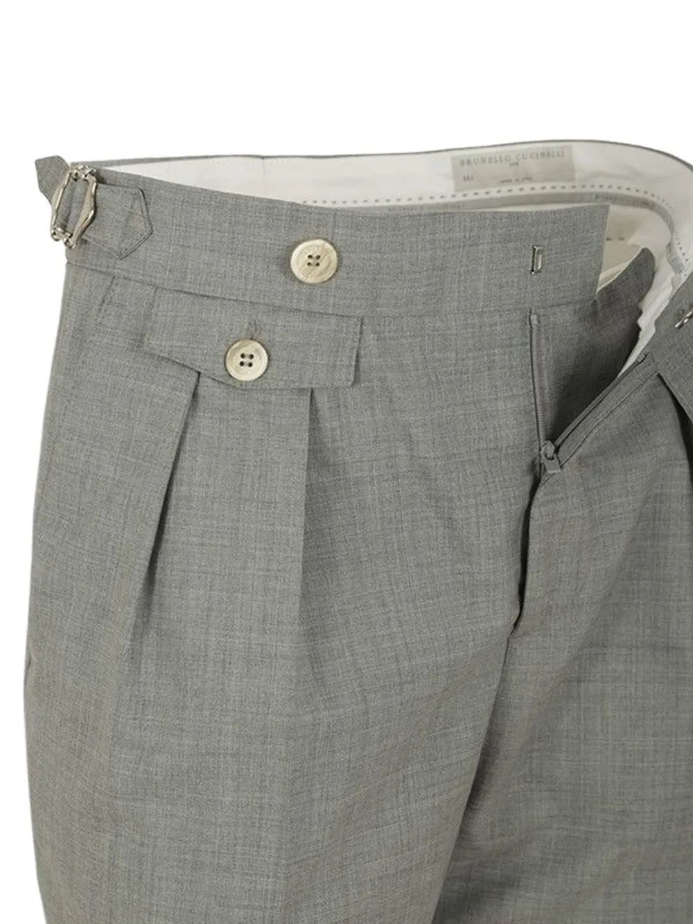 Brunello Cucinelli wool tailored trousers Grijs
