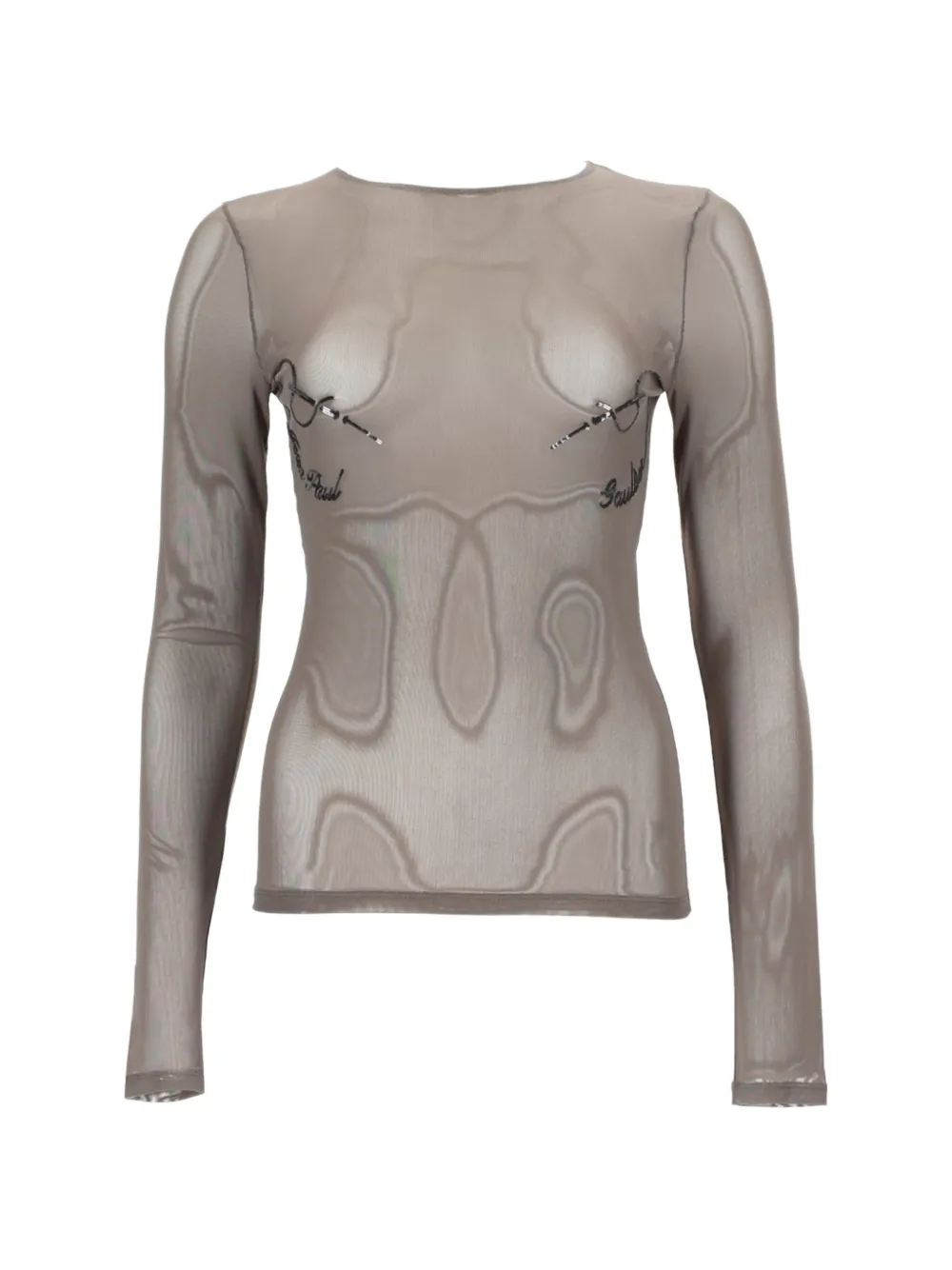 Jean Paul Gaultier Needles mesh top - Grigio