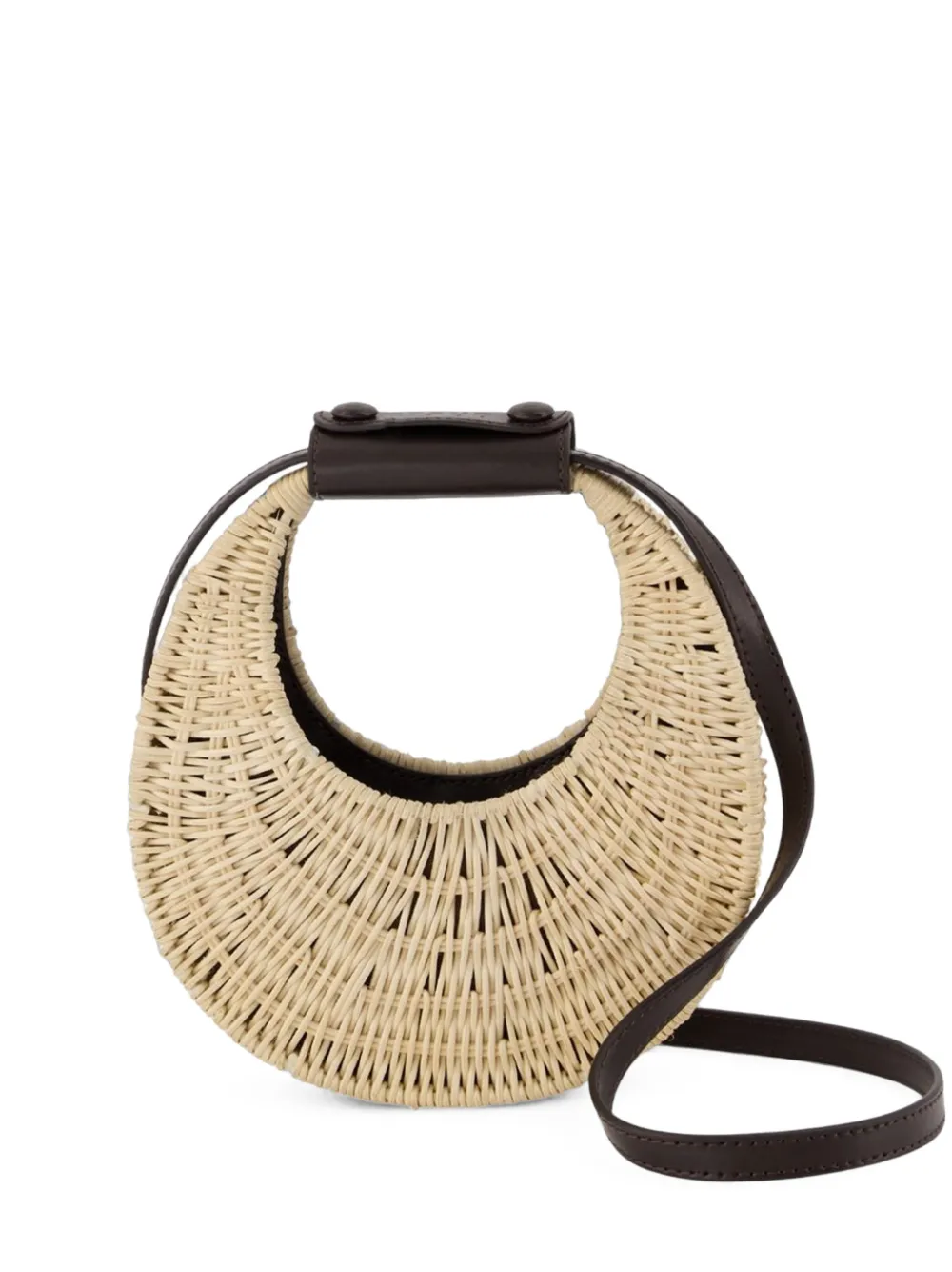 STAUD Good Night Moon wicker tote bag - Toni neutri