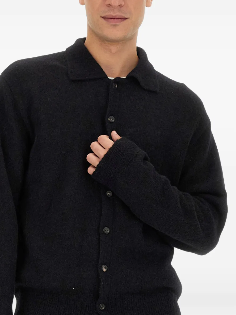 OUR LEGACY Button-up poloshirt Zwart